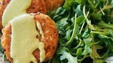 Crispy Tofu Patties with Creamy Cilantro Sauce