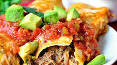 Crock Pot Shredded Beef Enchiladas