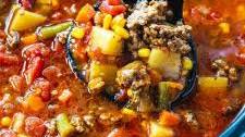 Crock Pot Spicy Vegetable Beef Soup