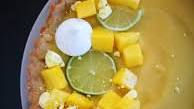 Crostata al farro e curd al mango e lime
