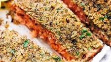 Crunchy Garlic Lemon Pepper Baked Salmon