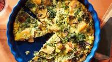 Crustless Salmon, Leek & Mushroom Quiche