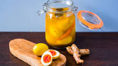 Curried pickled eggs