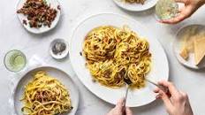 DUCK EGG CARBONARA