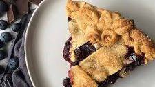 Dark Chocolate Blueberry Pie