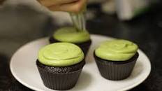 Dark Chocolate Cupcakes (with Matcha Frosting)