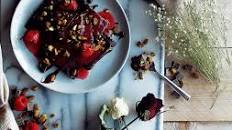 Dark Chocolate Ravioli with Ricotta Filling & Raspberry Sauce