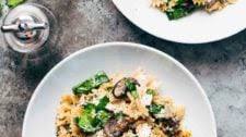 Date Night Mushroom Pasta with Goat Cheese