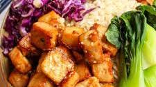 Delicious tofu buddha bowl