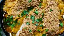 Dijon Maple Crusted Salmon and Butternut Squash