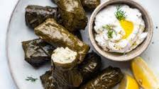Dolmades - Greek stuffed vine leaves