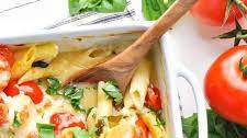 Dump-and-Bake Chicken Caprese Pasta