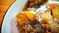 Dutch Oven Peach Mango Cobbler