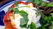 Easy Air Fryer Stuffed Peppers (Mediterranean Style)