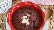 Easy Baked Red Velvet Oatmeal for One