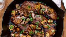 Easy Balsamic Glazed Steak Tips and Mushrooms