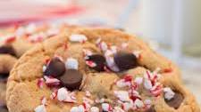 Easy Candy Cane Chocolate Chip Cookies