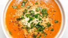 Easy Creamy Tomato Basil Soup with Parmesan Recipe
