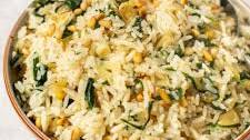 Easy Garlic Spinach Rice
