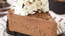 Easy No Bake Chocolate Cheesecake