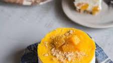 Easy No-Bake Mango Mousse Cheesecake