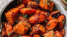 Easy Roasted Sweet Potatoes & Carrots