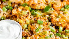 Easy Sheet Pan Buffalo Cauliflower Nachos