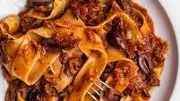 Easy Slow Cooked Lamb Ragu with Olives