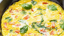 Easy Spinach and Tomato Frittata