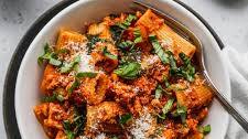 Easy Tofu Tomato Pasta With Vegetables