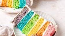 Easy Vegan Rainbow Cake Recipe (Natural Colors!)