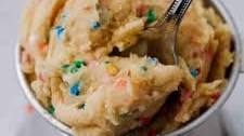 Edible funfetti cookie dough for one
