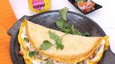 Egg Dosa with Cheesy Mayo