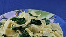 Egg Noodles with Spinach