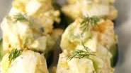 Egg Salad Cucumber Canape