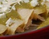 Enchiladas Verdes in a Tomatillo Sauce