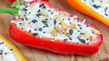 Everything Bagel Cream Cheese Stuffed Mini Peppers