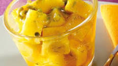 Exotic Fruit Delight with Mango Sauce