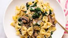 Farfalle with Mushrooms and Spinach
