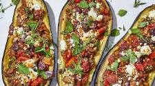 Feta & Olive Stuffed Eggplant