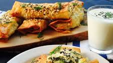 Feta, Ricotta Cheese And Spinach Filo Wraps