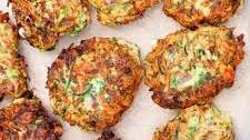 Feta and Zucchini Fritters with Garlic Yogurt Sauce