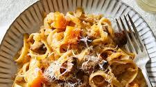 Fettuccine Alfredo With Butternut Squash & Mushrooms