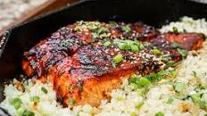 Firecracker Salmon and Cauliflower Rice