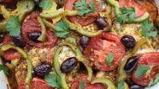 Fish Tagine with Tomatoes, Olives and Preserved Lemon | Paula Wolfert