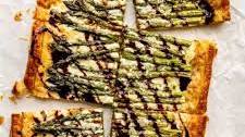 Flaky Puff Pastry Tart with Asparagus