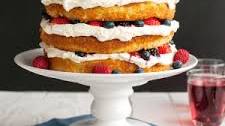 Forest Fruit Cake with Whipped Cream Frosting