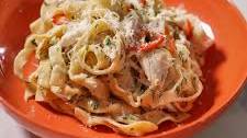 Fresh Fettuccine with Spicy Crab and Spring Onion
