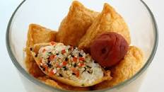 Fried tofu stuffed with rice (Yubuchobap: 유부초밥)