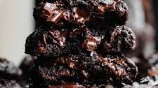 Fudgy Triple Chocolate Cookies